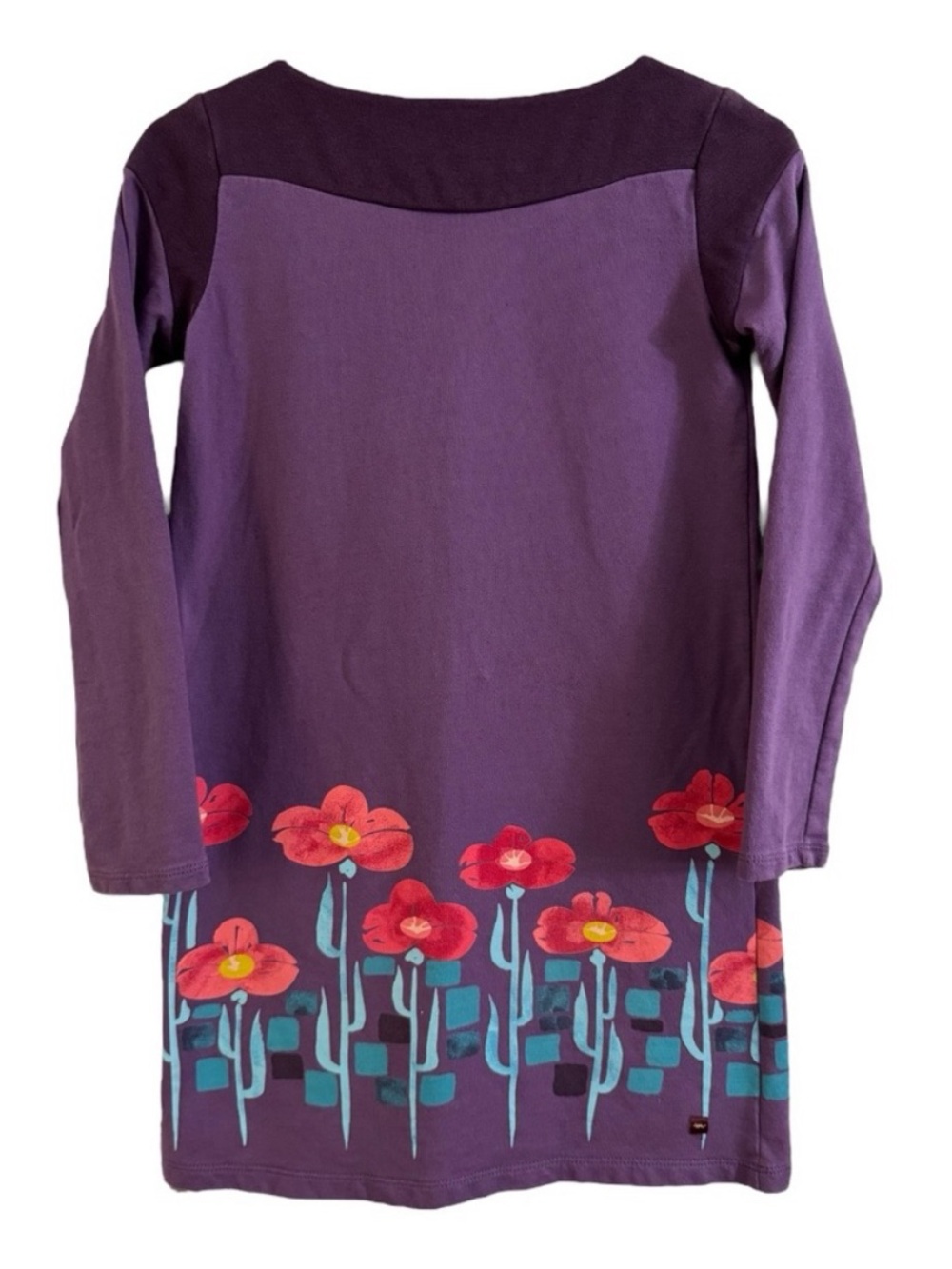 Tea Collection Girls Purple Long Sleeve Floral Dress - Size 12!!